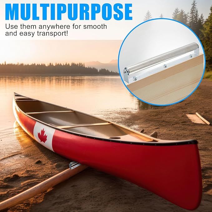 Therwen Boat Trailer Roller with Bracket Set Conveyor Rollers 1.5" Diameter Kayak Roller Metal Roller with Bracket for Transporting Raft Industrial Use