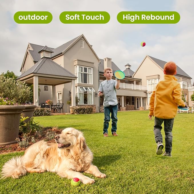 FINGER TEN Kids Tennis Balls for Dogs Youth Beginners Practice Durable Orange Low Compression Stage Pressureless Bulk Training Tool Playing with Pet