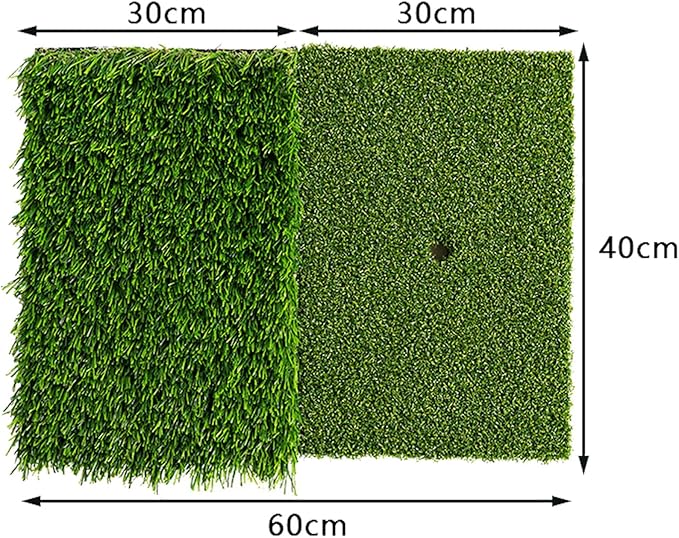 Aislor Golf 2-in-1 Double Grass Folding Strike Pad - Double Grass Pattern Design, Indoor and Outdoor Multi Functional Training Mat