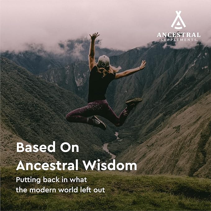 Ancestral Supplements Greens Powder Capsules, Organic Superfood Greens & Reds Blend with Spirulina, Chlorella, Grass Fed Beef Organs, and Probiotics for Gut Health, Non GMO, 612mg Each, 180 Count