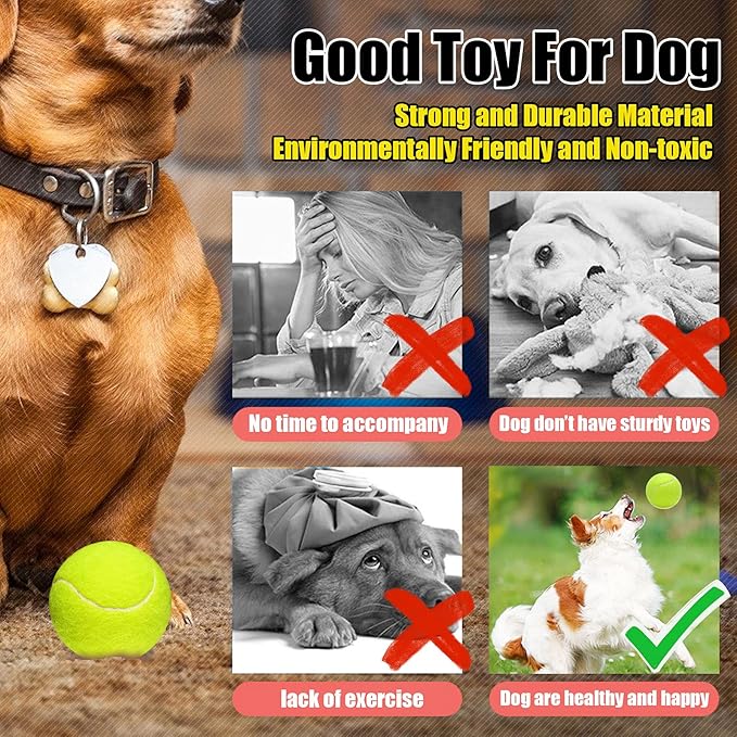 GKK Durable Pressurized Tennis Balls - 12 Pack Yellow Felt Training Balls for Beginners and Dogs