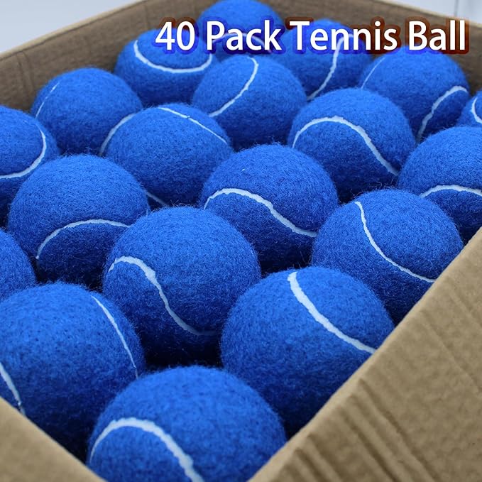 Tennis Balls, 40 Pack Training Tennis Balls,High Elasticity Practice Tennis for Beginner, Exercise Playing Balls for Pet Dog