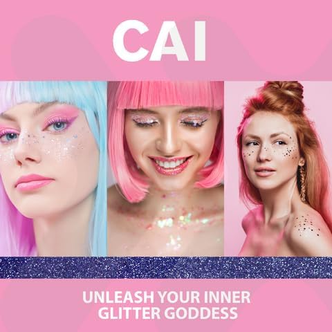 Hair Glitter Gel – Body Glitter for Kids and Women – Iridescent Holograph Cosmetic-Grade Gel w/Moon & Stars for Hair, Body & Face, Applies Smoothly w/o Glue & Washes Off Easily, 3 Oz - Violet 1Pack