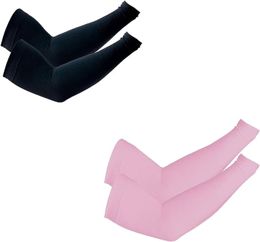 PFFY 2 Pairs UV Protection Cooling Arm Sleeves for Men and Women UPF 50 Sun Sleeve
