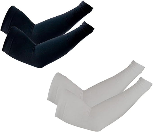 PFFY 2 Pairs UV Protection Cooling Arm Sleeves for Men and Women UPF 50 Sun Sleeve