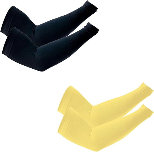 PFFY 2 Pairs UV Protection Cooling Arm Sleeves for Men and Women UPF 50 Sun Sleeve
