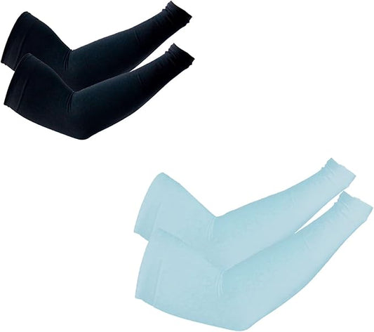 PFFY 2 Pairs UV Protection Cooling Arm Sleeves for Men and Women UPF 50 Sun Sleeve