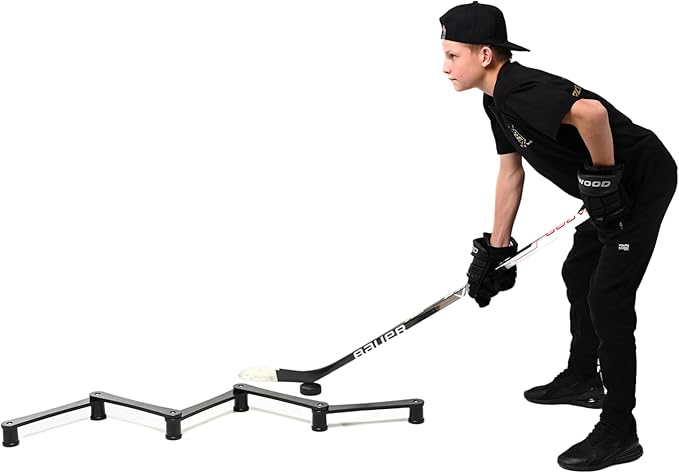 The Snake Trainer - Lightweight Stickhandling Training Tool - Hockey Training Equipment for Puck Control, Reaction Time and Coordination - Portable, Durable and Adjustable