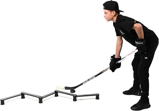 The Snake Trainer - Lightweight Stickhandling Training Tool - Hockey Training Equipment for Puck Control, Reaction Time and Coordination - Portable, Durable and Adjustable