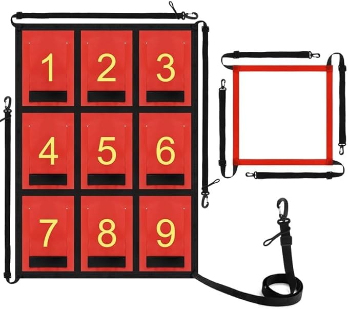 Adjustable Strike Zone Target for Baseball Net,Numbered Pitching Pad,Baseball Softball Target,Practice Throwing and Hitting with Accuracy,for 6x6,7x7 or 8x8 Foot Nets