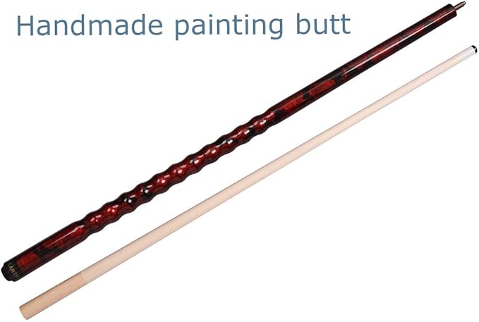 58" Pool Cue/Pool Stick Ergonomic Design Hardwood Canadian Maple 13mm Tip 18-21oz Billiard Cue B1SN