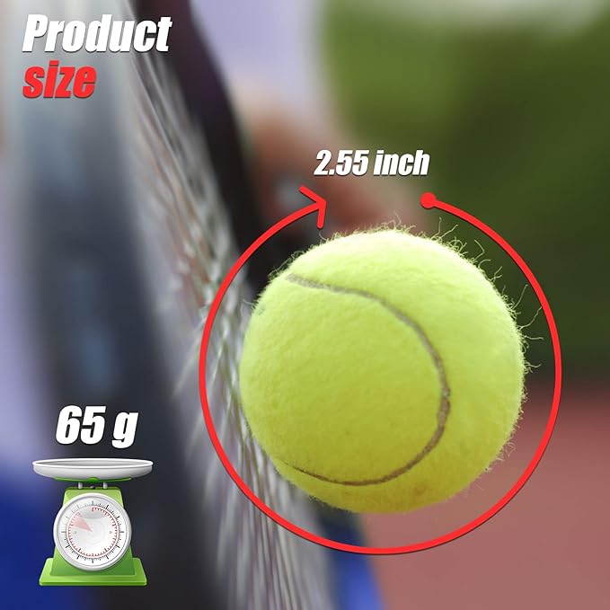 GKK 27 Pack Tennis Balls,Training Tennis Ball Pressure-less Practising Bulk Tennis Balls for Youth/Beginners/Pet Dogs High Altitude Playing Balls