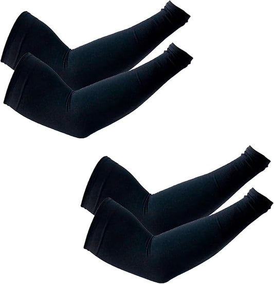 PFFY 2 Pairs UV Protection Cooling Arm Sleeves for Men and Women UPF 50 Sun Sleeve