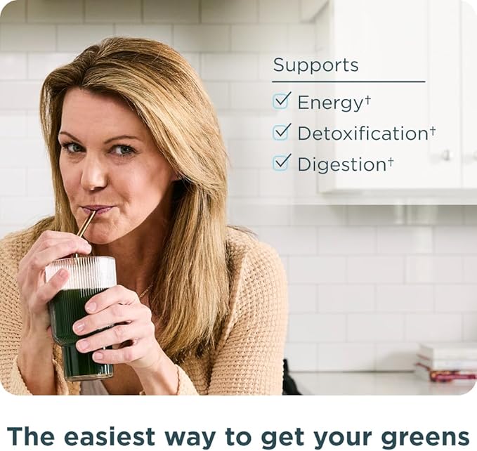 Ancient Nutrition SuperGreens Powder with Probiotics, Organic Mango Flavor Greens, Made from Real Fruits, Vegetables and Herbs, Digestive and Energy Support, 12 Servings, 3.3oz