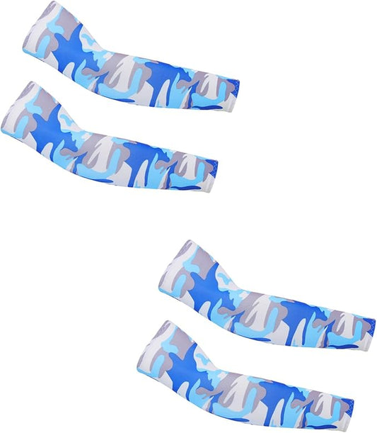 PFFY 2 Pairs UV Protection Cooling Arm Sleeves for Men and Women UPF 50 Sun Sleeve