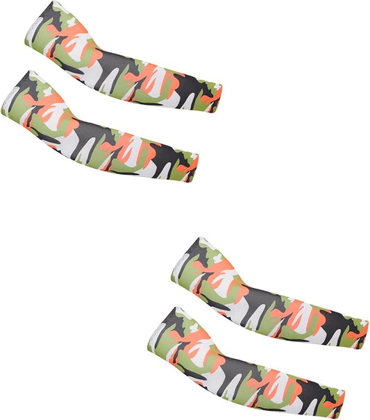 PFFY 2 Pairs UV Protection Cooling Arm Sleeves for Men and Women UPF 50 Sun Sleeve