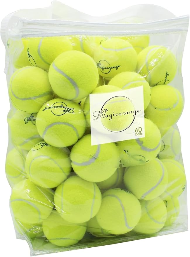 Magicorange Tennis Balls, 60 Pack Advanced Training Tennis Balls Practice Ball, Pet Dog Playing Balls,Good for Beginner Training Ball