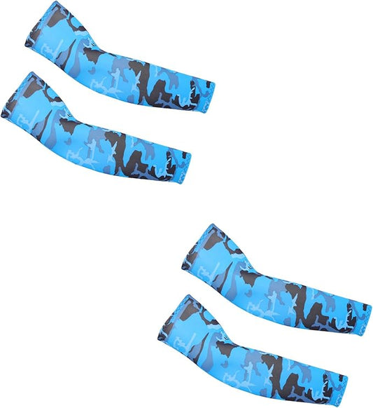 PFFY 2 Pairs UV Protection Cooling Arm Sleeves for Men and Women UPF 50 Sun Sleeve