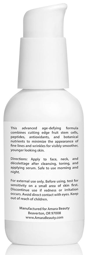 Amara Beauty Anti Aging Face Cream Moisturizer with Resveratrol & Peptides, 2 fl. oz.