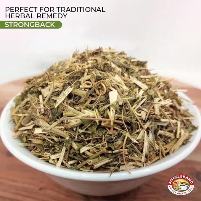 Angel Brand Jamaican Strongback Herb 0.25 oz Pouch Pack of 3 - Sourced from Fertile Land of Jamaica- Strongback Earthy,Woody & Bitter Flavor - Provide Comfort to your Back