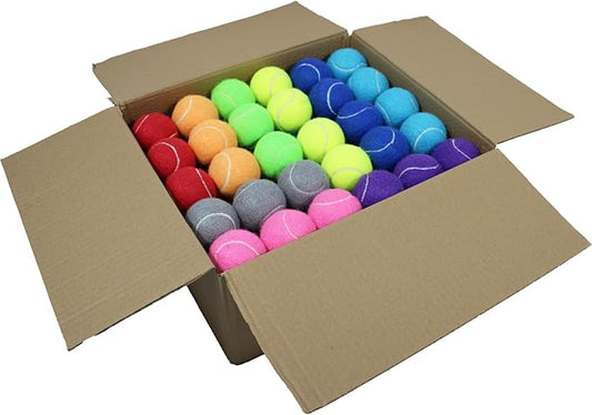 Tennis Balls, 90 Pack Training Tennis Balls Bulk, High Elasticity Practice Tennis for Beginner, Exercise Playing Balls for Pet Dog