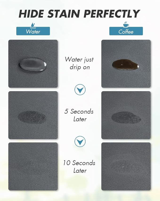 AMOAMI Coffee Mat - Hide Stain Rubber Backed Absorbent Dish Drying Mat for Kitchen Counter - Fits Under Coffee Maker or Machine