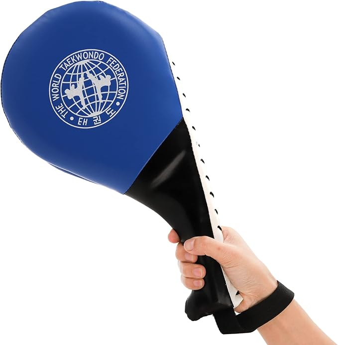 Frcctre 2 Pack Taekwondo Kick Pads, Durable Kicking Target Pads, Punching Paddles Striking Kick Pads for Tae Kwon Do Karate Kickboxing Martial Arts Training, 15 x 7.5, Blue