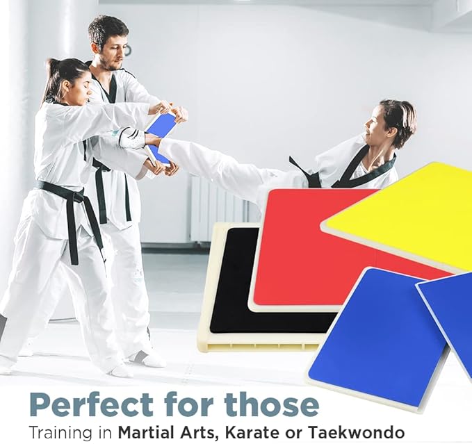 Logest Rebreakable Boards Martial Arts - Taekwondo Karate MMA Boards - Reusable Plastic Training Breaking Boards for Kids & Adults Available in 6 Levels of Difficulty Taekwondo Boards for Breaking