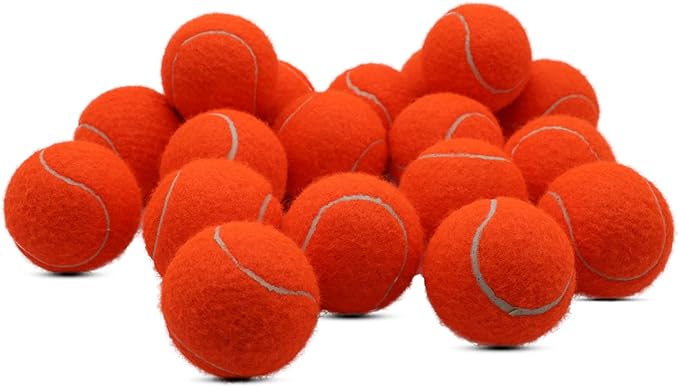 Tennis Balls, 18 Pack Training Tennis Balls Practice Balls with Mesh Bag for Easy Transport, Pet Dog Playing Balls, fit for Beginner Training Ball