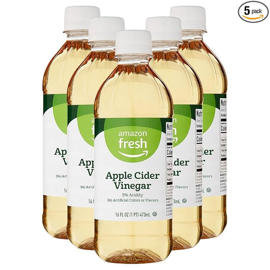 Amazon Fresh, Apple Cider Vinegar, 16 Oz (Pack of 5)