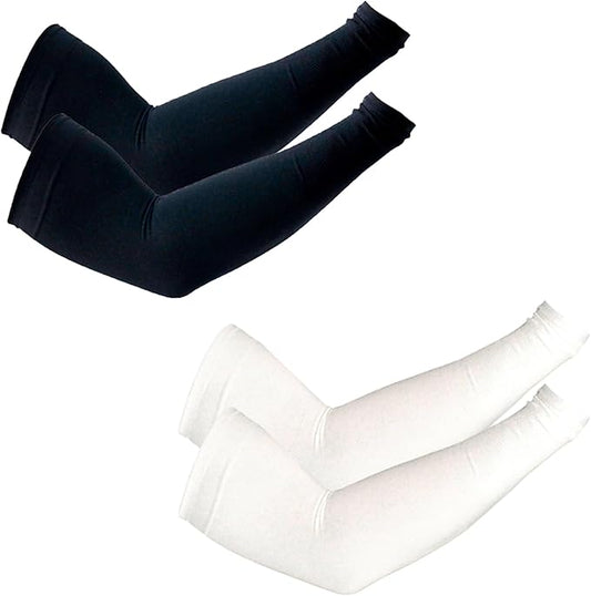 PFFY 2 Pairs UV Protection Cooling Arm Sleeves for Men and Women UPF 50 Sun Sleeve