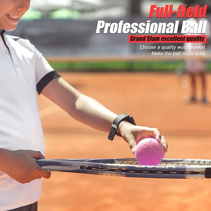GKK 27 Pack Tennis Balls,Training Tennis Ball Pressure-less Practising Bulk Tennis Balls for Youth/Beginners/Pet Dogs High Altitude Playing Balls