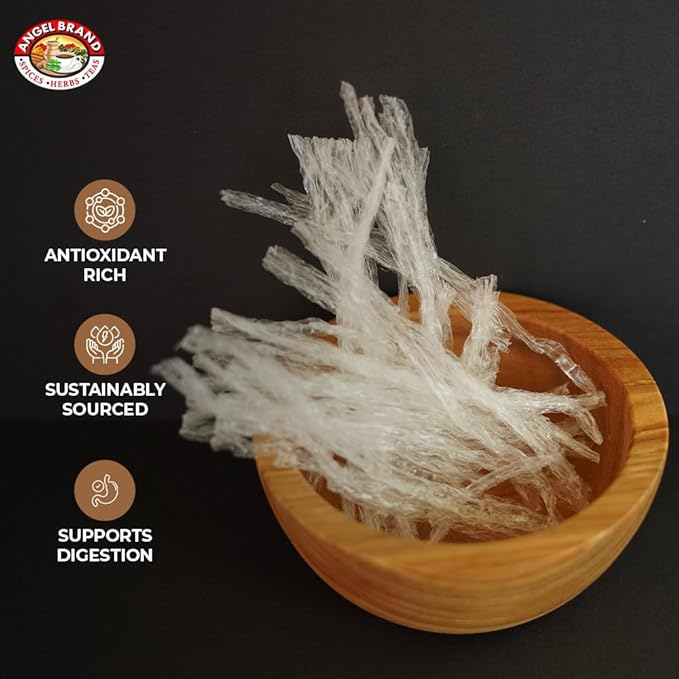 Angel Brand Isinglass 0.25 oz Pouch Pack of 3 - Sourced from Red Sea Algae - Agar Agar Primarily used as a thickening agent in soups, jellies, custards, and ice creams