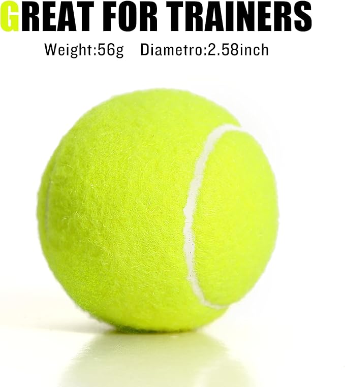 30 Pack Tennis Balls, Training Tennis Balls, Pet Dog Playing Balls, Practice Tennis Balls with Mesh Bag for Transport and Beginner Training