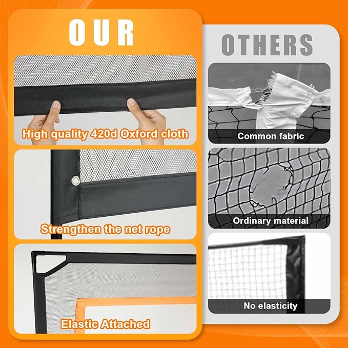 Portable Paddle Game with Net - Indoor & Outdoor and Backyard Games - Similar to Badminton, Tennis and Pickleball Set - Fun Games for Family