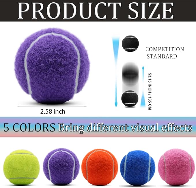 Swingers 20 Pack Training Tennis Balls, High Elasticity Practice Balls for Beginner, with Mesh Carry Bag