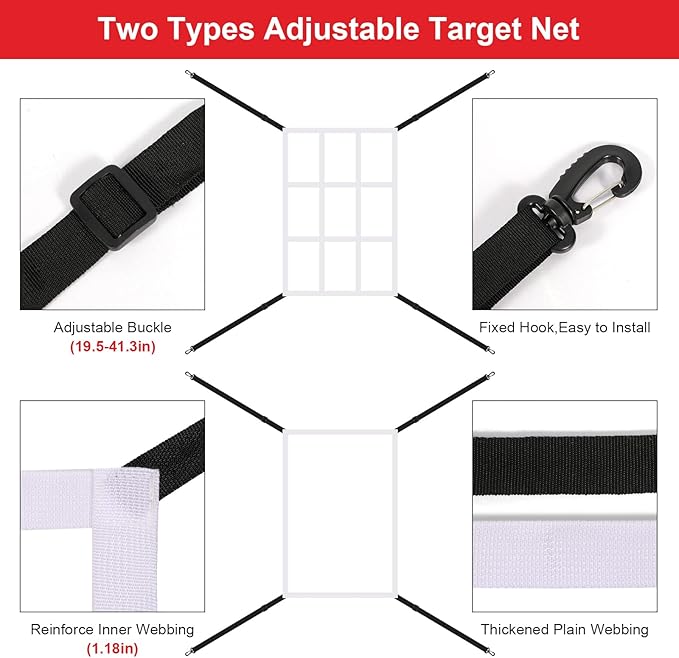 Strike Zone Target Net,13.5x21.5in Pitching Strike Zone Net,Portable Strike Zone Plate for Baseball Pitching Accuracy Improve