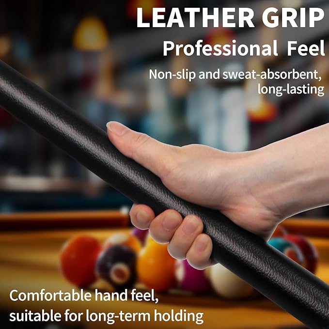 LOTKEY Pool Cue Set of 4-58 Inch 18~21 oz Canadian Maple Professional Billiard Cue Sticks, Pool Cue Stick with Extra 2 Pool Chalks, Pool Sticks for Adults, Durable, for Billiard Players