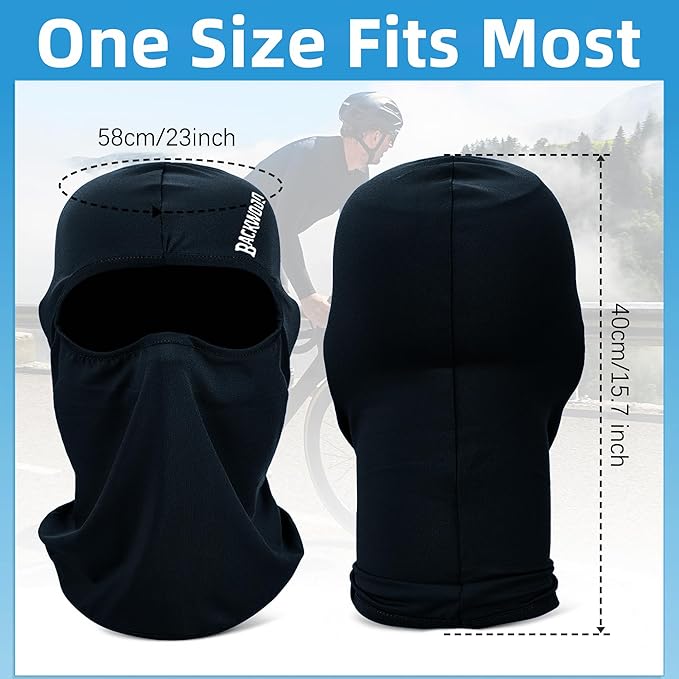 2 Pack Ski Mask Balaclava Face Mask, Breathable Face Cover Warm Windproof Neck Gaiter for Men Women Skiing Cycling Fishing