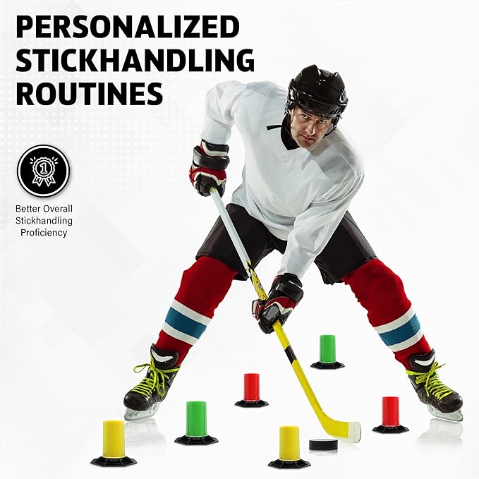 The Snake Trainer - Lightweight Stickhandling Training Tool - Hockey Training Equipment for Puck Control, Reaction Time and Coordination - Portable, Durable and Adjustable