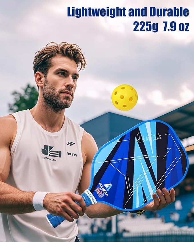 Pickleball Paddles Set of 2, 2025 USAPA Approved Pickleball Set, Fiberglass Pickle Ball Rackets 2 Pack, Lightweight & Durable, Includes 4 Balls & 1 Carry Bag for Men and Women