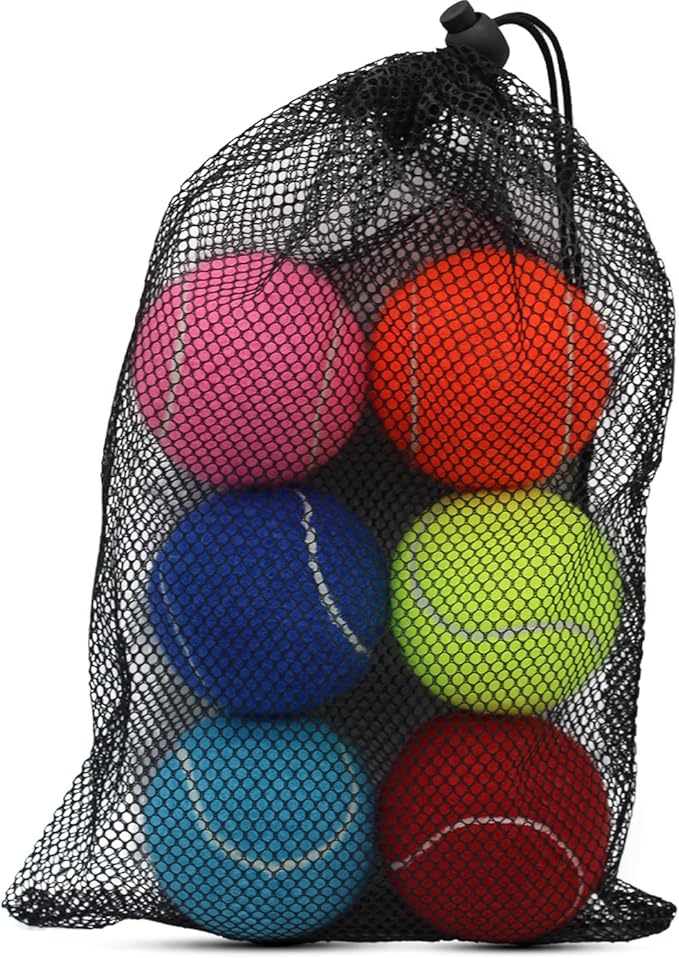 Tennis Balls, 6 Pack Training Tennis Balls,High Elasticity Practice Balls for Beginner, Playing Balls for Dogs