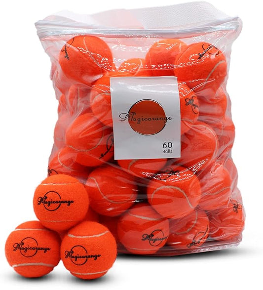 Magicorange Tennis Balls, 60 Pack Advanced Training Tennis Balls Practice Ball, Pet Dog Playing Balls,Good for Beginner Training Ball