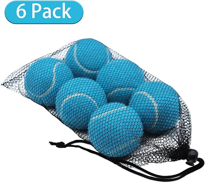 Tennis Balls, 6 Pack Training Tennis Balls,High Elasticity Practice Balls for Beginner, Playing Balls for Dogs