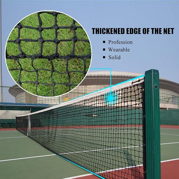 ProGoal Tennis Net 42FT Professional Heavy Duty Nylon Net, Compatible with All Standard Tennis Posts, Included Indoor Outdoor Court