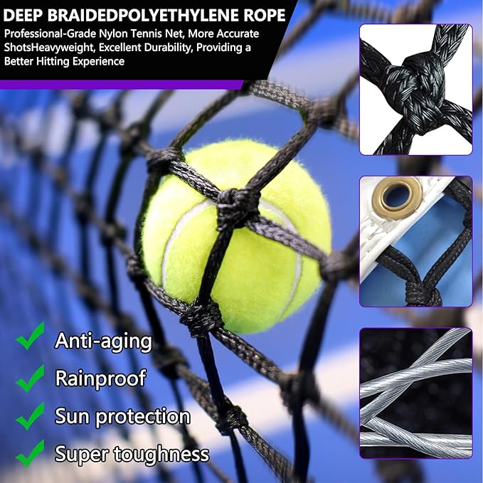PROGOAL 100mm Heavy Duty Aluminum Tennis Net Posts - Full Aluminum Alloy Construction with Built-in Turbo Winder for Permanent In-Ground Installation - Includes Anchor Sockets for Concrete or Soil