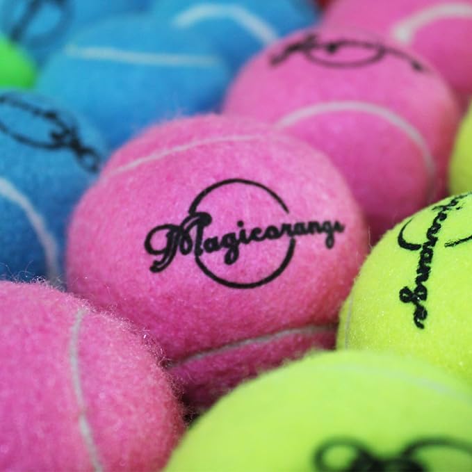 Magicorange Tennis Balls, 120 Pack Bulk Tennis Balls Pressureless Tennis Ball, Pet Dog Playing Balls, Good for Beginner Training Ball