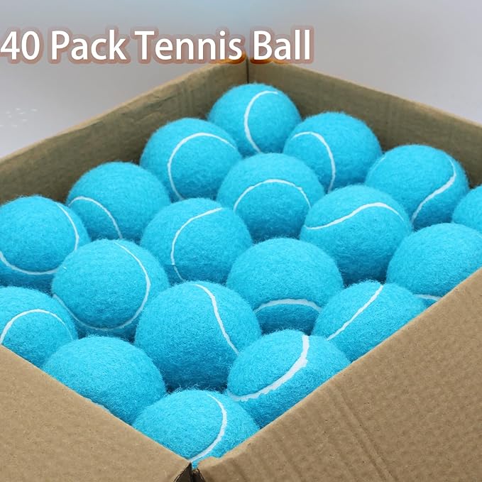 Tennis Balls, 40 Pack Training Tennis Balls,High Elasticity Practice Tennis for Beginner, Exercise Playing Balls for Pet Dog