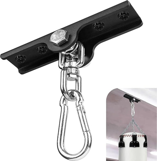 Heavy Bag Hanger - Heavy Duty Punching Bag Mount Hanger Bracket,360° Rotation Wall Ceiling Mount Wood Beam Hook for Boxing Muay Thai Training,Aerial Yoga Swing & Hammock