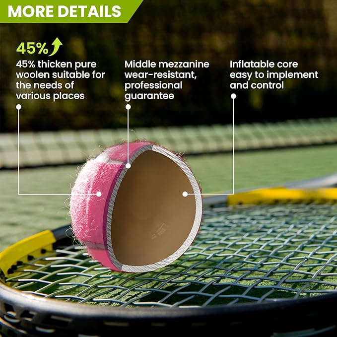 FINGER TEN Kids Tennis Balls for Dogs Youth Beginners Practice Durable Orange Low Compression Stage Pressureless Bulk Training Tool Playing with Pet